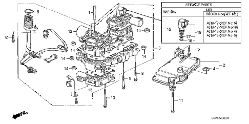 2003 civic HX 2 DOOR CVT CVT VALVE BODY (CVT) diagram 2003 civic HX 2 DOOR CVT CVT VALVE BODY (CVT) diagram