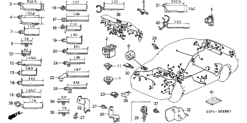 2001 civic LX(SIDE SRS) 2 DOOR 5MT HARNESS BAND - BRACKET diagram 2001 civic LX(SIDE SRS) 2 DOOR 5MT HARNESS BAND - BRACKET diagram
