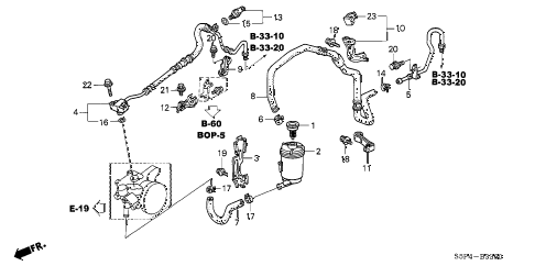 2002 civic DX 2 DOOR 4AT P.S. LINES diagram 2002 civic DX 2 DOOR 4AT P.S. LINES diagram