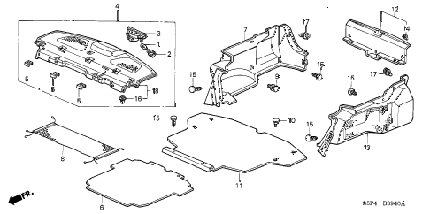 2004 civic DX 2 DOOR 4AT REAR TRAY - TRUNK GARNISH diagram 2004 civic DX 2 DOOR 4AT REAR TRAY - TRUNK GARNISH diagram
