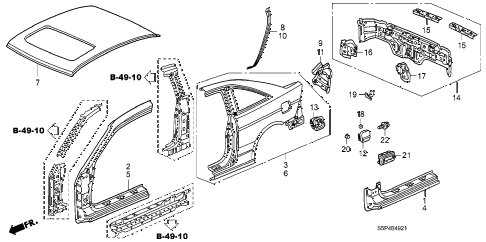 2002 civic HX 2 DOOR CVT OUTER PANEL (PLASMA-CUT PANEL) diagram 2002 civic HX 2 DOOR CVT OUTER PANEL (PLASMA-CUT PANEL) diagram