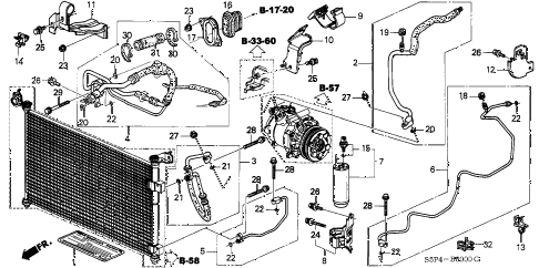 2002 civic EX(SIDE SRS) 2 DOOR 4AT A/C HOSES - PIPES diagram 2002 civic EX(SIDE SRS) 2 DOOR 4AT A/C HOSES - PIPES diagram