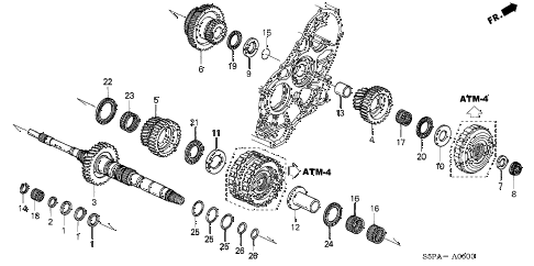 2005 civic LX(SPECIAL EDITIO 2 DOOR 4AT AT MAINSHAFT diagram 2005 civic LX(SPECIAL EDITIO 2 DOOR 4AT AT MAINSHAFT diagram