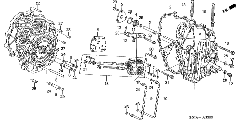 2005 civic HX(SIDE SRS) 2 DOOR CVT CVT RIGHT SIDE COVER (CVT) diagram 2005 civic HX(SIDE SRS) 2 DOOR CVT CVT RIGHT SIDE COVER (CVT) diagram