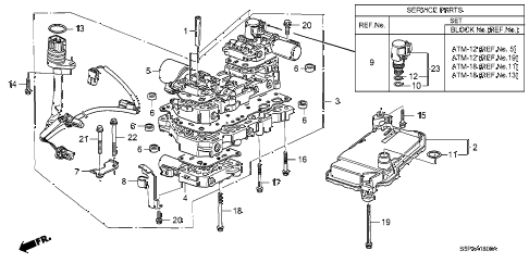 2005 civic HX 2 DOOR CVT CVT VALVE BODY (CVT) diagram 2005 civic HX 2 DOOR CVT CVT VALVE BODY (CVT) diagram