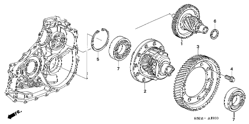 2005 civic HX 2 DOOR CVT CVT DIFFERENTIAL (CVT) diagram 2005 civic HX 2 DOOR CVT CVT DIFFERENTIAL (CVT) diagram