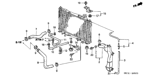 2005 civic LX(SPECIAL EDITIO 2 DOOR 4AT RADIATOR HOSE - RESERVE TANK diagram 2005 civic LX(SPECIAL EDITIO 2 DOOR 4AT RADIATOR HOSE - RESERVE TANK diagram