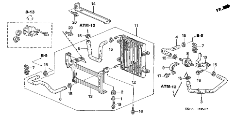 2005 civic HX 2 DOOR CVT ATF COOLER diagram 2005 civic HX 2 DOOR CVT ATF COOLER diagram