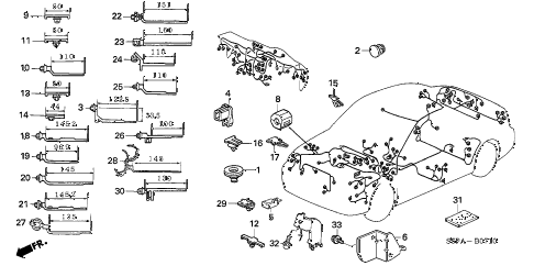 2005 civic EX(SPECIAL EDITIO 2 DOOR 5MT HARNESS BAND - BRACKET diagram 2005 civic EX(SPECIAL EDITIO 2 DOOR 5MT HARNESS BAND - BRACKET diagram