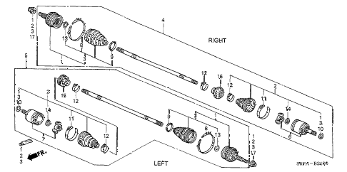 2005 civic LX 2 DOOR 5MT DRIVESHAFT diagram 2005 civic LX 2 DOOR 5MT DRIVESHAFT diagram