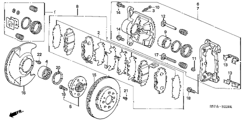 2005 civic HX(SIDE SRS) 2 DOOR 5MT FRONT BRAKE diagram 2005 civic HX(SIDE SRS) 2 DOOR 5MT FRONT BRAKE diagram