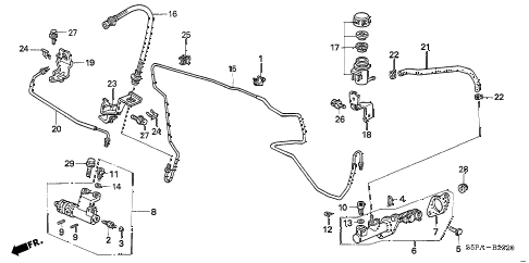2005 civic EX(SPECIAL EDITIO 2 DOOR 5MT CLUTCH MASTER CYLINDER (1) diagram 2005 civic EX(SPECIAL EDITIO 2 DOOR 5MT CLUTCH MASTER CYLINDER (1) diagram