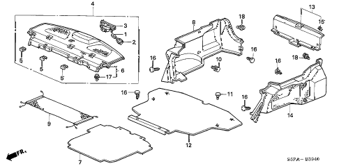 2005 civic HX(SIDE SRS) 2 DOOR CVT REAR TRAY - TRUNK GARNISH diagram 2005 civic HX(SIDE SRS) 2 DOOR CVT REAR TRAY - TRUNK GARNISH diagram