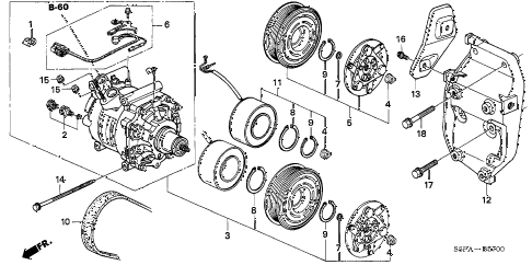 2005 civic LX 2 DOOR 5MT A/C COMPRESSOR diagram 2005 civic LX 2 DOOR 5MT A/C COMPRESSOR diagram