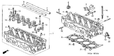 2005 civic DX(VP SIDE SRS) 2 DOOR 4AT CYLINDER HEAD (SOHC) diagram 2005 civic DX(VP SIDE SRS) 2 DOOR 4AT CYLINDER HEAD (SOHC) diagram