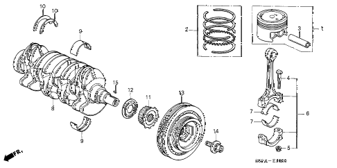 2005 civic DX(VP SIDE SRS) 2 DOOR 4AT PISTON - CRANKSHAFT diagram 2005 civic DX(VP SIDE SRS) 2 DOOR 4AT PISTON - CRANKSHAFT diagram