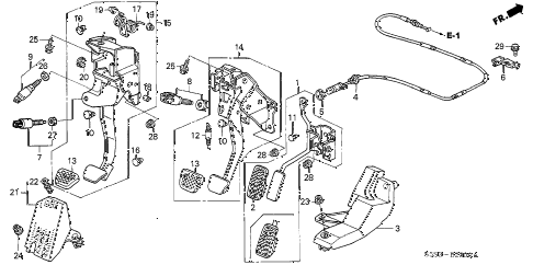 2005 civic SI(SIDE SRS) 3 DOOR 5MT PEDAL diagram 2005 civic SI(SIDE SRS) 3 DOOR 5MT PEDAL diagram