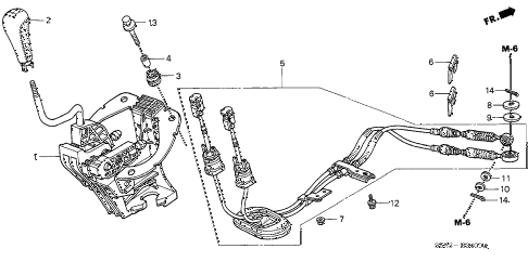 2005 civic SI 3 DOOR 5MT SHIFT LEVER diagram 2005 civic SI 3 DOOR 5MT SHIFT LEVER diagram