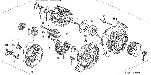 2005 civic SI 3 DOOR 5MT ALTERNATOR (DENSO) diagram 2005 civic SI 3 DOOR 5MT ALTERNATOR (DENSO) diagram