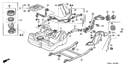 2004 civic SI 3 DOOR 5MT FUEL TANK diagram 2004 civic SI 3 DOOR 5MT FUEL TANK diagram
