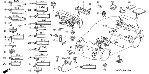 2003 civic SI(SIDE SRS) 3 DOOR 5MT HARNESS BAND - BRACKET diagram 2003 civic SI(SIDE SRS) 3 DOOR 5MT HARNESS BAND - BRACKET diagram