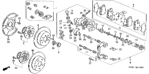2004 civic SI 3 DOOR 5MT REAR BRAKE (DISK) diagram 2004 civic SI 3 DOOR 5MT REAR BRAKE (DISK) diagram