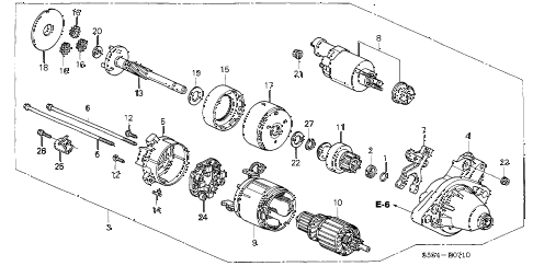 2004 civic SI 3 DOOR 5MT STARTER MOTOR (DENSO) diagram 2004 civic SI 3 DOOR 5MT STARTER MOTOR (DENSO) diagram