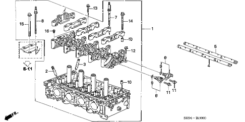 2004 civic SI 3 DOOR 5MT CYLINDER HEAD diagram 2004 civic SI 3 DOOR 5MT CYLINDER HEAD diagram