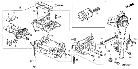 2003 civic SI 3 DOOR 5MT OIL PUMP - OIL STRAINER diagram 2003 civic SI 3 DOOR 5MT OIL PUMP - OIL STRAINER diagram