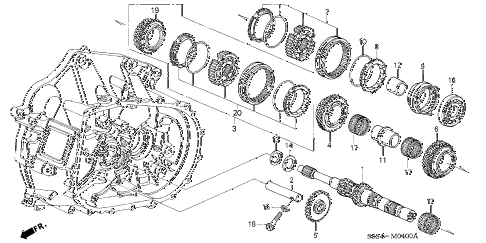 2003 civic SI(SIDE SRS) 3 DOOR 5MT MT MAINSHAFT diagram 2003 civic SI(SIDE SRS) 3 DOOR 5MT MT MAINSHAFT diagram