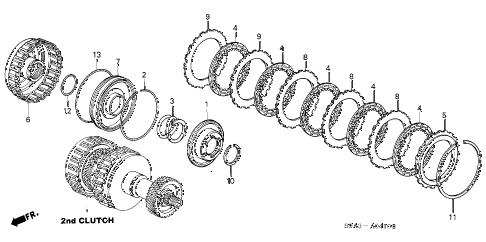 2002 cr-v LX(2WD) 5 DOOR 4AT AT CLUTCH (SECOND) diagram 2002 cr-v LX(2WD) 5 DOOR 4AT AT CLUTCH (SECOND) diagram