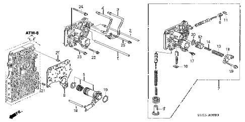 2002 cr-v LX(2WD) 5 DOOR 4AT AT REGULATOR BODY diagram 2002 cr-v LX(2WD) 5 DOOR 4AT AT REGULATOR BODY diagram