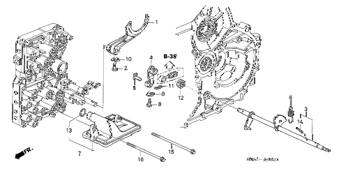 2003 cr-v LX(2WD) 5 DOOR 4AT AT SHIFT FORK diagram 2003 cr-v LX(2WD) 5 DOOR 4AT AT SHIFT FORK diagram