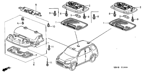 2002 cr-v LX(2WD) 5 DOOR 4AT INTERIOR LIGHT diagram 2002 cr-v LX(2WD) 5 DOOR 4AT INTERIOR LIGHT diagram