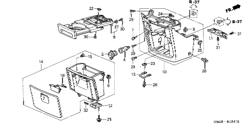 2002 cr-v LX(2WD) 5 DOOR 4AT CONSOLE (AT) diagram 2002 cr-v LX(2WD) 5 DOOR 4AT CONSOLE (AT) diagram
