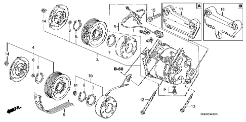 2004 cr-v LX(4WD) 5 DOOR 5MT A/C COMPRESSOR diagram 2004 cr-v LX(4WD) 5 DOOR 5MT A/C COMPRESSOR diagram