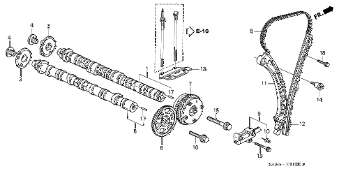 2003 cr-v LX(2WD) 5 DOOR 4AT CAMSHAFT - CAM CHAIN diagram 2003 cr-v LX(2WD) 5 DOOR 4AT CAMSHAFT - CAM CHAIN diagram