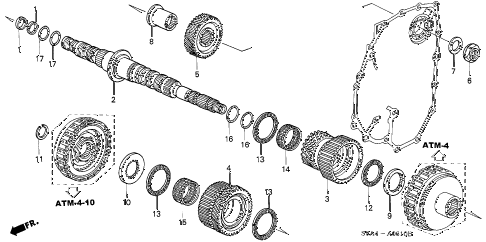 2003 cr-v LX(2WD) 5 DOOR 4AT AT SECONDARY SHAFT diagram 2003 cr-v LX(2WD) 5 DOOR 4AT AT SECONDARY SHAFT diagram