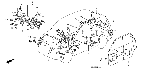 2003 cr-v LX(4WD SIDE SRS) 5 DOOR 5MT WIRE HARNESS diagram 2003 cr-v LX(4WD SIDE SRS) 5 DOOR 5MT WIRE HARNESS diagram