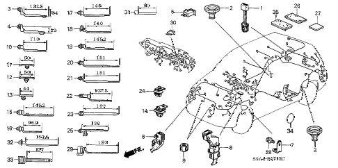 2002 cr-v EX(4WD) 5 DOOR 5MT HARNESS BAND - BRACKET diagram 2002 cr-v EX(4WD) 5 DOOR 5MT HARNESS BAND - BRACKET diagram