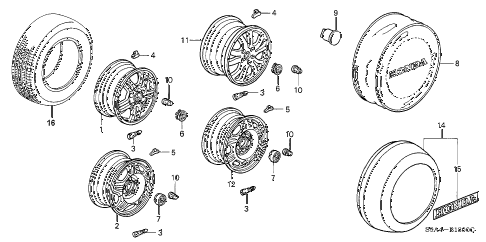 2002 cr-v LX(2WD) 5 DOOR 4AT WHEEL DISK (1) diagram 2002 cr-v LX(2WD) 5 DOOR 4AT WHEEL DISK (1) diagram
