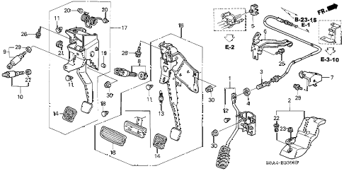 2002 cr-v LX(2WD) 5 DOOR 4AT PEDAL diagram 2002 cr-v LX(2WD) 5 DOOR 4AT PEDAL diagram