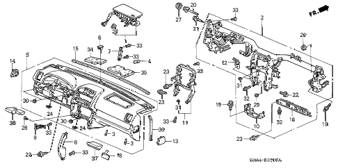 2003 cr-v LX(2WD) 5 DOOR 4AT INSTRUMENT PANEL diagram 2003 cr-v LX(2WD) 5 DOOR 4AT INSTRUMENT PANEL diagram