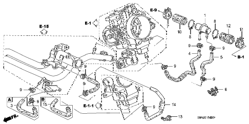 2003 cr-v LX(2WD) 5 DOOR 4AT WATER HOSE diagram 2003 cr-v LX(2WD) 5 DOOR 4AT WATER HOSE diagram
