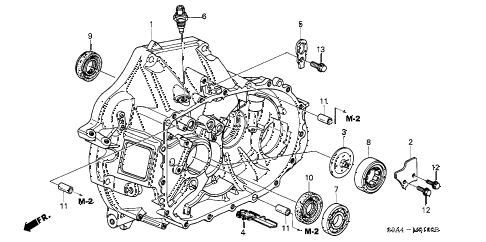 2004 cr-v EX(4WD) 5 DOOR 5MT MT CLUTCH CASE diagram 2004 cr-v EX(4WD) 5 DOOR 5MT MT CLUTCH CASE diagram