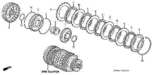 2006 cr-v EX(2WD) 5 DOOR 5AT CLUTCH (SECOND) diagram 2006 cr-v EX(2WD) 5 DOOR 5AT CLUTCH (SECOND) diagram