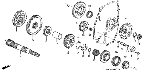 2006 cr-v EX(2WD) 5 DOOR 5AT COUNTERSHAFT diagram 2006 cr-v EX(2WD) 5 DOOR 5AT COUNTERSHAFT diagram