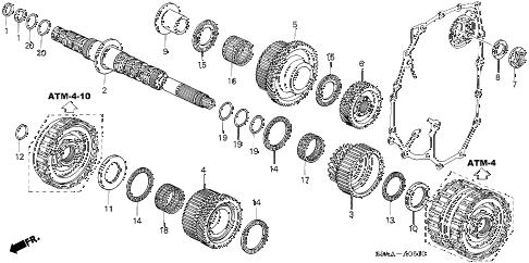 2006 cr-v EX(2WD) 5 DOOR 5AT SECONDARY SHAFT diagram 2006 cr-v EX(2WD) 5 DOOR 5AT SECONDARY SHAFT diagram