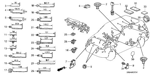 2006 cr-v EX(2WD) 5 DOOR 5AT HARNESS BAND - BRACKET diagram 2006 cr-v EX(2WD) 5 DOOR 5AT HARNESS BAND - BRACKET diagram