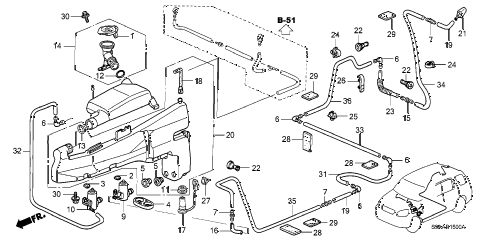 2006 cr-v EX(2WD) 5 DOOR 5AT WINDSHIELD WASHER (1) diagram 2006 cr-v EX(2WD) 5 DOOR 5AT WINDSHIELD WASHER (1) diagram